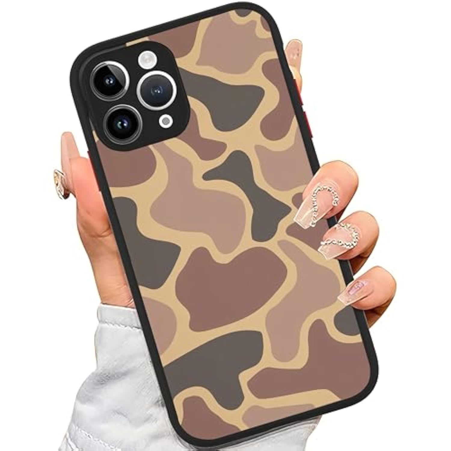 Magnetic For Iphone 15 Case Camouflage Camo Leaf Design For Men Boys [Compatible With Magsafe] Slim Camera Lens Protection Case For Iphone 15 (For Iphone 15), Black