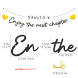 Going Away Goodbye Banner for Retirement, Graduation, and Farewell Parties (Black)