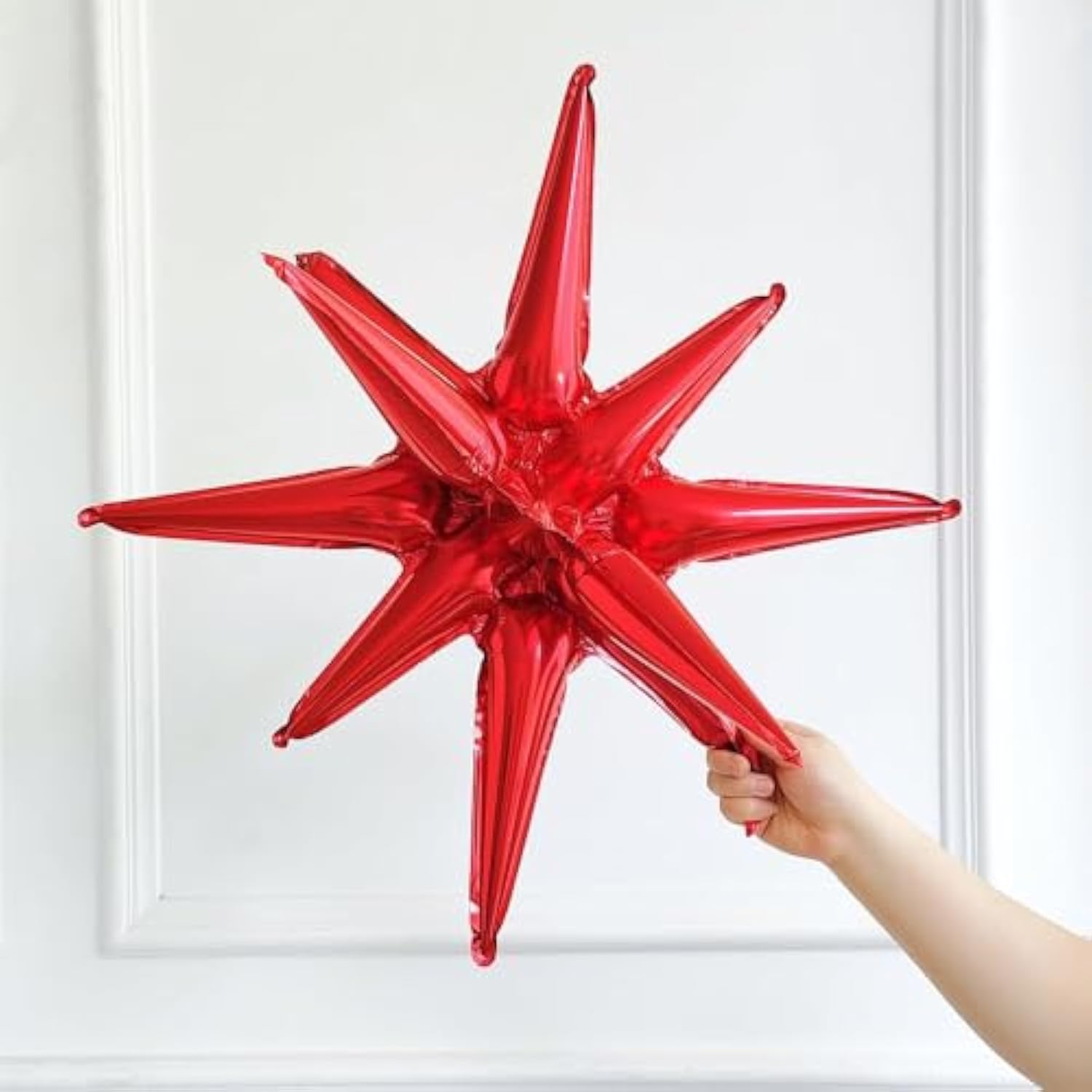 Red And Black Silver Balloon Arch Garland Kit 150Pcs Red And Black Latex Chrome Silver And Crown Starburst Star Mylar Balloons For Birthday 2025 Graduation Party Decorations