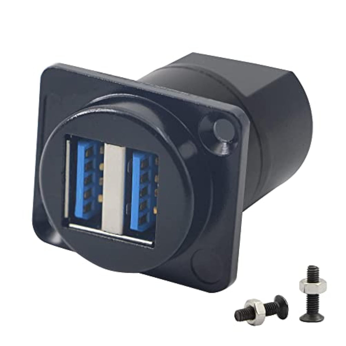 Usb 3.0 Socket Dual Usb Panel Mount Solderless Connector, Usb 3.0 Female To Fe