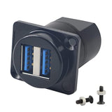 Usb 3.0 Socket Dual Usb Panel Mount Solderless Connector, Usb 3.0 Female To Fe