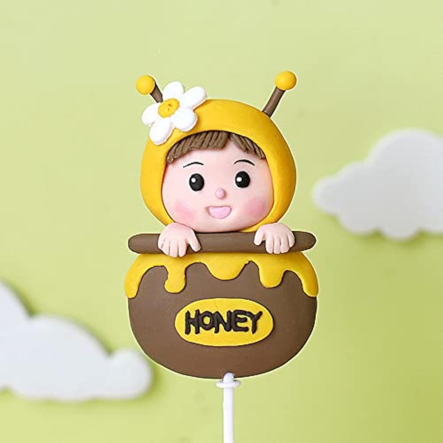 11Pcs Bumble Bee Cake Toppers Honeycomb Flower Oh Babee Cupcake Picks Gender Reveal Cake Decorations For Baby Shower Kids Boys Girls Birthday Party Supplies