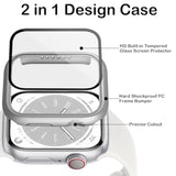 16 Pack Case For Apple Watch Series Se 2022/6/Se/5/4 44Mm With Tempered Glass Screen Protector, Shockproof Hard Pc Scratch Resistant Bumper Protective Cover Compatible With Iwatch 44Mm