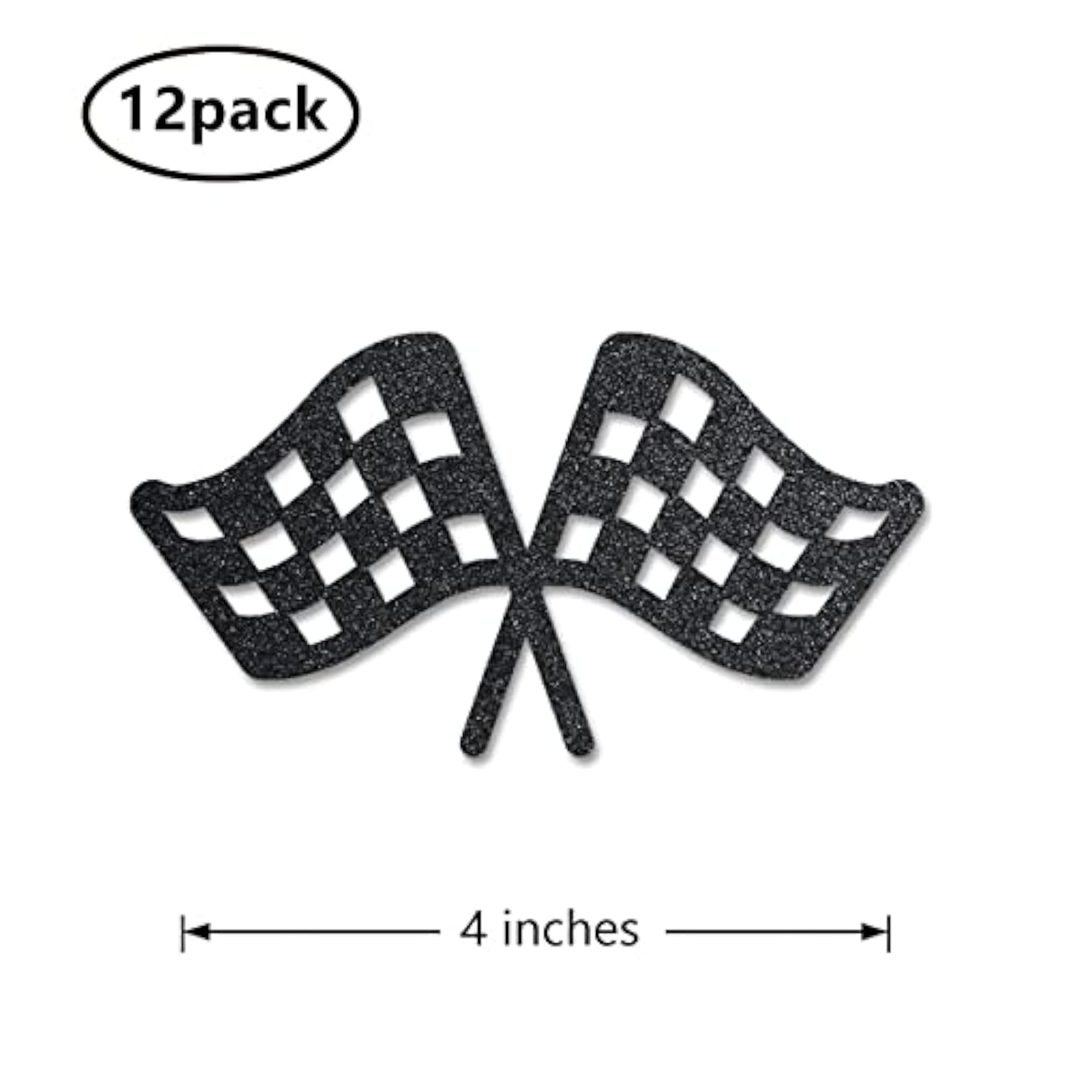 Racing Centerpiece Sticks, 12-Pack Table Topper Double-Sided Race Birt