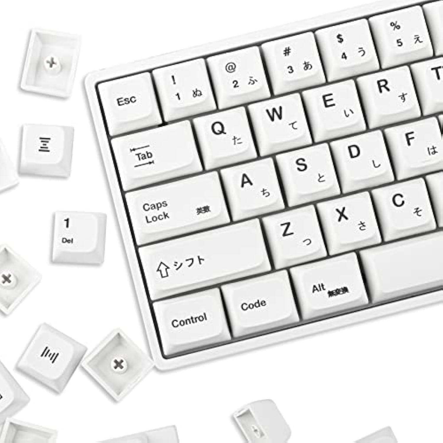 Gtsp 135-Key Japanese White Keycaps 65 Percent Xda Keycap Set For 60 Percent T