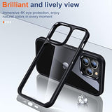 [5 In 1 Design For Iphone 14 Pro 6.1 Inch Case, 2 Pack Screen Protector Tempered Glass + 2 Pack Camera Lens Protector, [Non-Yellowing] Shockproof Ultra Thin Protective Cover - Black