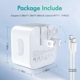35W Dual Usb-C Port Compact Power Adapter Compatible With Iphone 16 Charger Adapter 15/14/13/12 Pro Max Plus Mini/Airpods Wall Charger Type C Fast Charging Block Include A C To C Cable For Ipad
