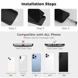 2 Pack Phone Lanyard Tether,Anti Theft And Drop Prevention Strap For Outdoor Hiking Cycling(4 Patches+2 Carabiners)