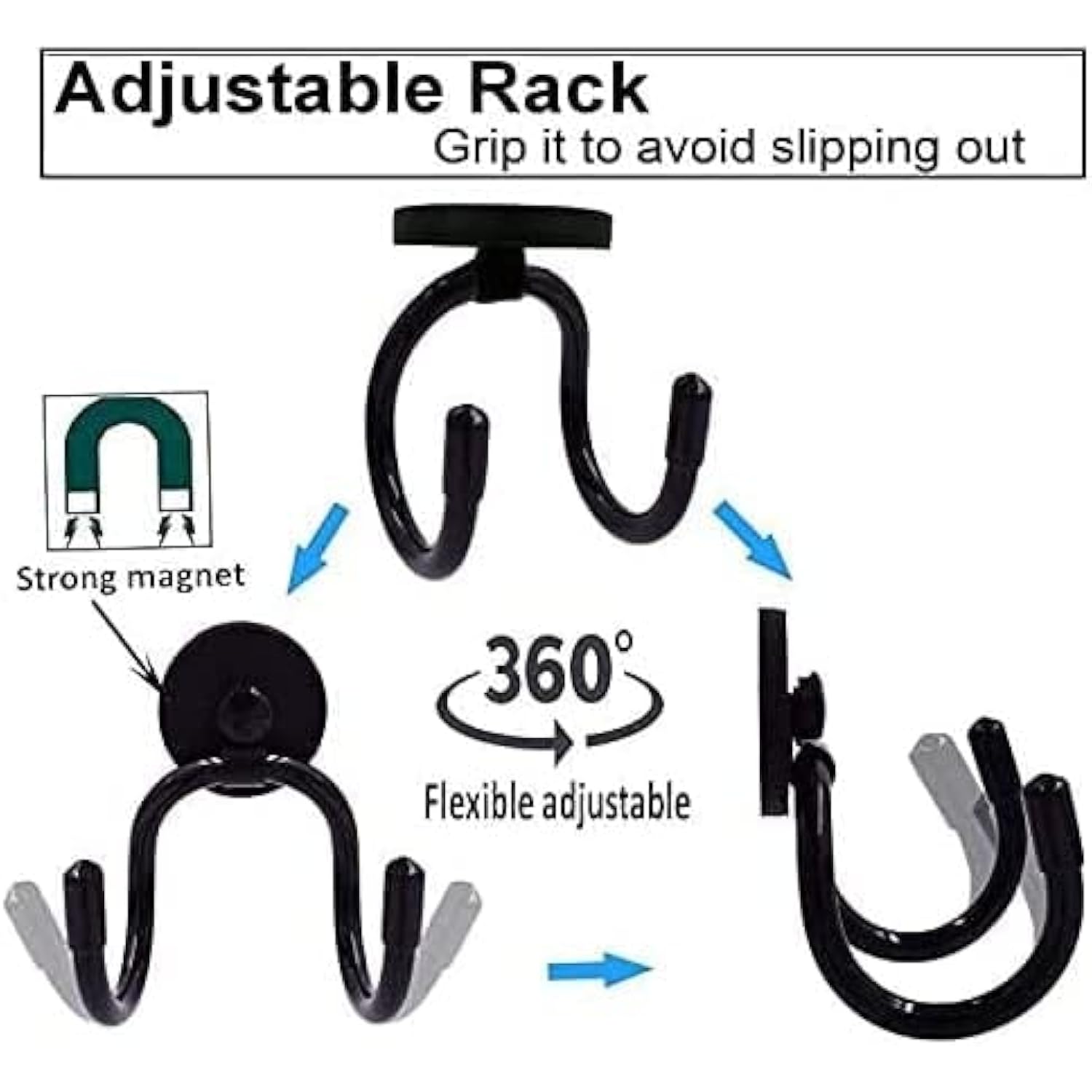 Magnetic Headset Holder Up To 1 Kg(2 Lbs), Adjustable Headphone Holder Headpho