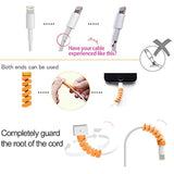 36-Pack Cable Protectors with 2 Desk Clips for iPhone, iPad & USB Cables