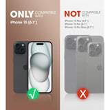 SUPCASE iPhone 15 Case with Kickstand & Screen Protector, Green