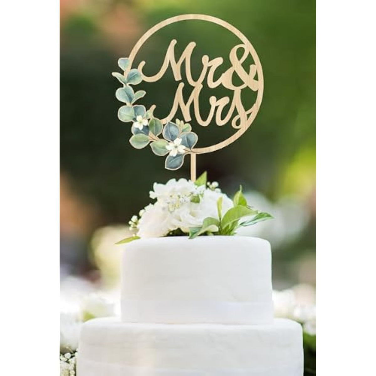 Mr & Mrs Cake Topper, Rustic Wood Wedding Anniversary Decorations, Bride & Groom Sign