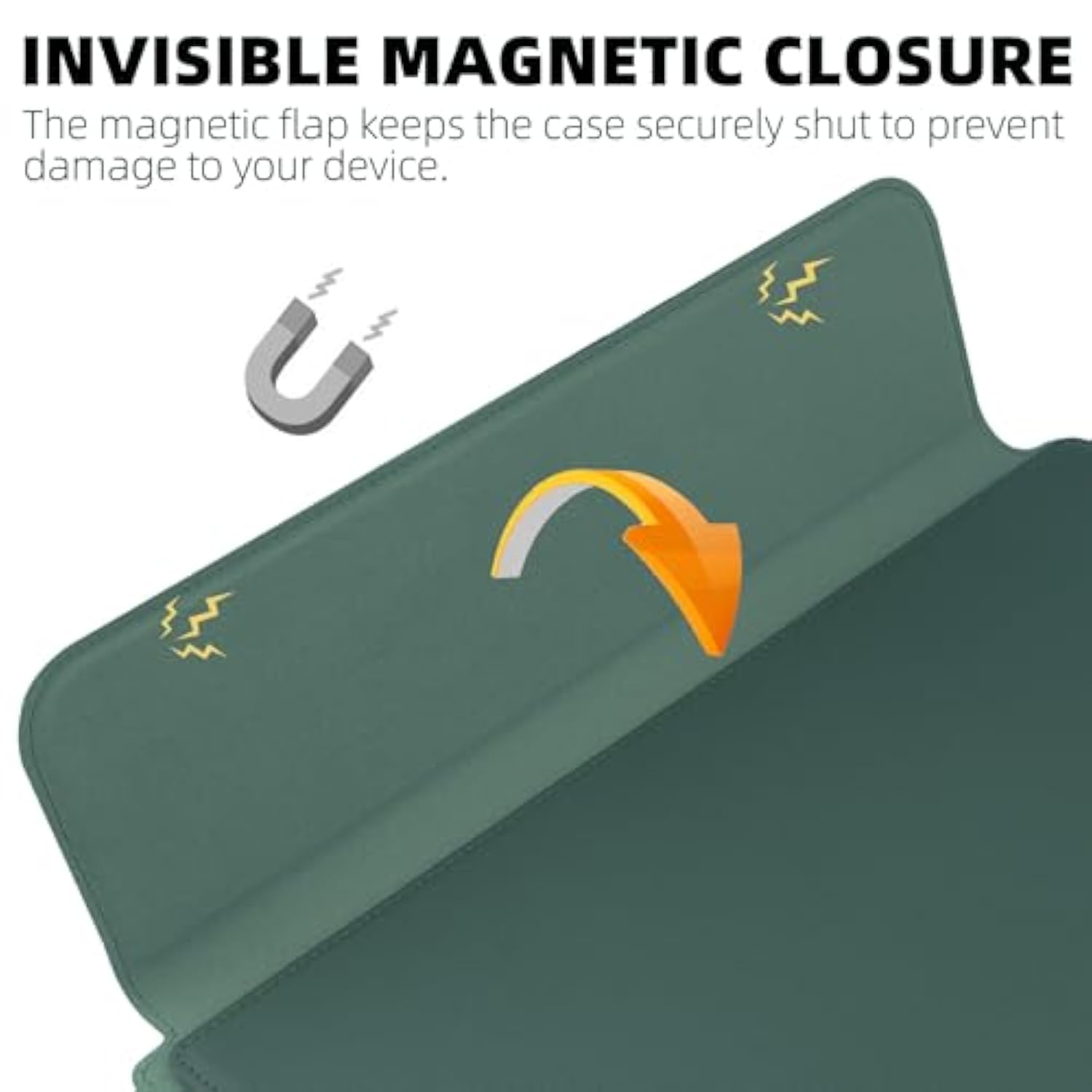 14 Inch Laptop Sleeve Case Pu Leather Case Compatible With New Macbook Pro 14 2021/Huawei Matebook 14 2021/Hp Chromebook 14'' /Dell Latitude 14/13.5'' Surface Laptop 3, Sleeve Pouch Dark Green