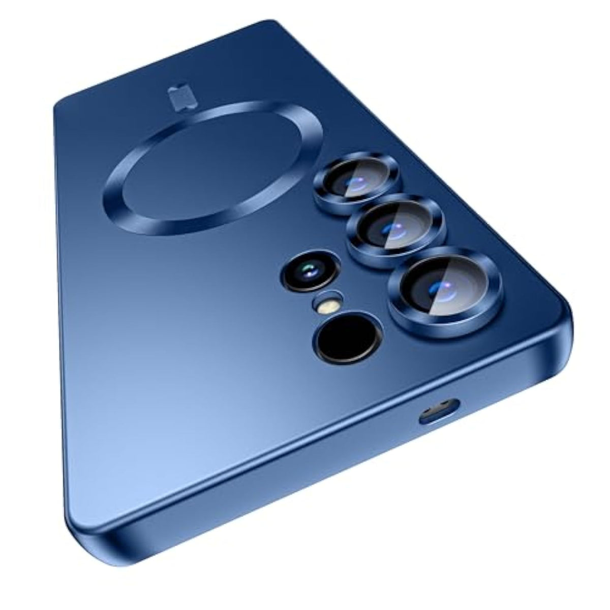 Matte For Samsung Galaxy S25 Ultra Case, Compatible With Magsafe, Slim Thin Magnetic Cover With Built-In Camera Lens Protector (Removable) Shockproof Phone Shell, Blue