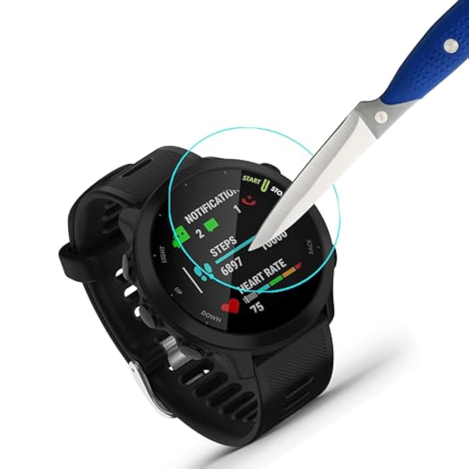 Screen Protector Compatible With Garmin Forerunner 55 / 45S / 45 [Tempered Glass] [3-Pack] [Japan Glass With 9H Hardness]