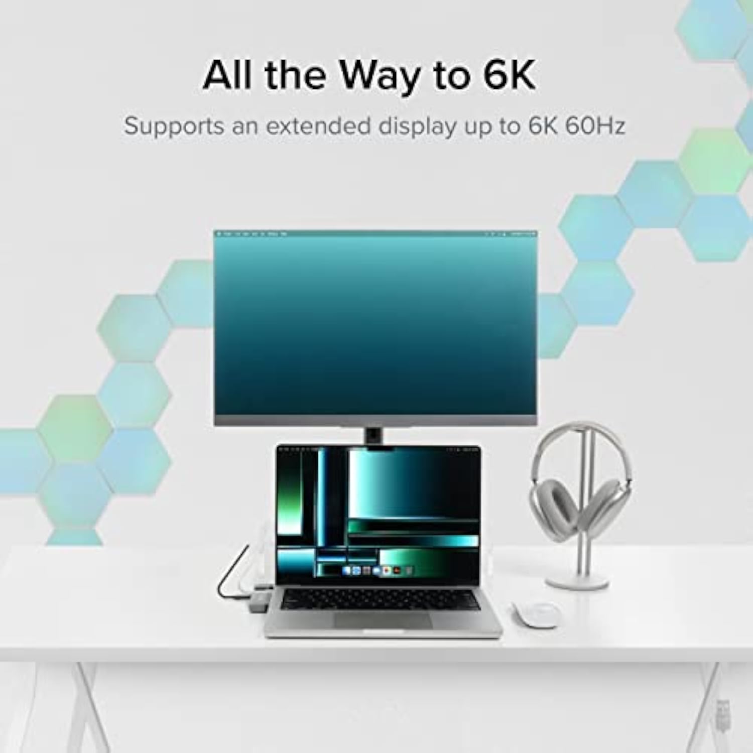 5-In-1 Usb C Hub Multiport Adapter For Macbook Pro 14/16 Inch, Macbook Air M2