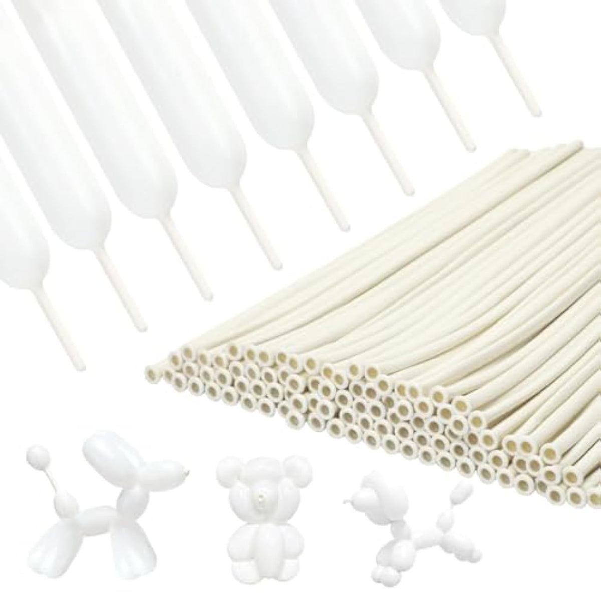 100Pcs 260 Balloons White Twisting Animal Balloon Thickening Latex Modeling Long Magic Balloon For Animal Model Skinny Clown Christmas Birthday Wedding Party Garland Decorations