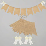 15Packs Burlap Banner 5"X7" With 2Packs Ivory Bow Diy Blank Banner For Weddings Baby Showers Bridal Showers Birthdays Parties And Home Decor