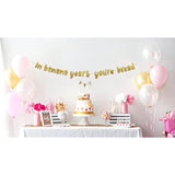 Pre-Strung In Banana Years You’Re Bread Gold Glitter Banner - Funny Retirement Decorations For Men And Women - Retirement Party Supplies And Gifts