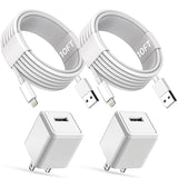 10Ft Long Iphone Charger,[Apple Mfi Certified] 2Pack 10Foot Usb To Lightning Charging Cable Cord Usb Wall Phone Charger Power Adapter Travel Plug Block For Iphone 14 13 12 11 Pro Max/Se 2022/X/Xr/Ipad