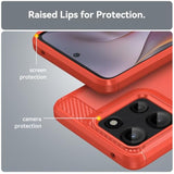 For Moto G 2025 Case: With Screen Protector Shock-Absorption Flexible Tpu Rubber Protective Cover For Motorola G 2025 Case(Red)