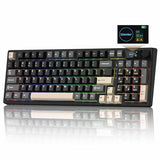 M98 Wireless Mechanical Keyboard w/Screen & Knob, 96% Gaming Keyboard BT/2.4G/USB-C, Hot Swappable Custom Gaming Creamy Keyboard,with 8000mAh Battery