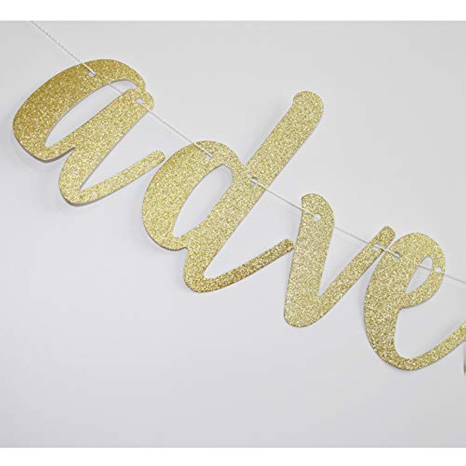 Adventure Awaits Banner, Gold Glitter Sign Garlands For Travel Theme Party, Moving/Graduation/Retirement Party Supplies Decorations