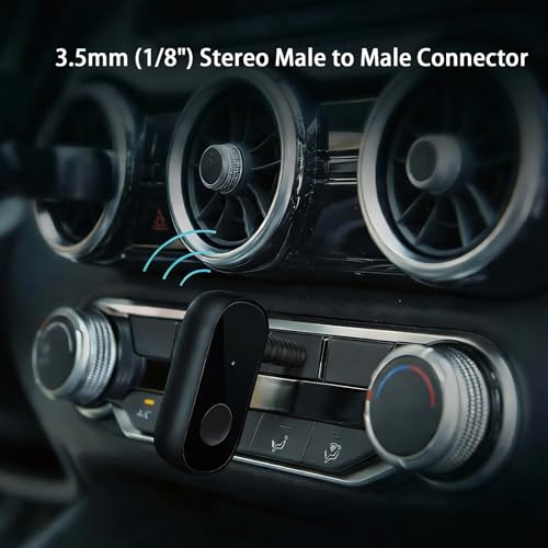 4-Pole 3.5mm Male to Male Audio Jack Adapter, 3.5mm Headphone Jack Converter for Car Stereo, Gaming Headset, TV and PC, Headphone Cable 2 Pack