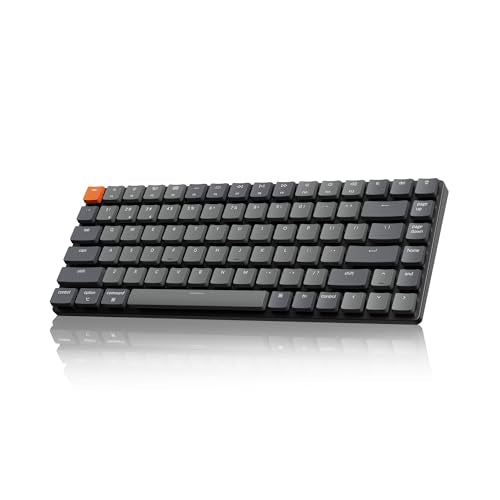 K3 Version 2, 84 Keys Ultra-Slim Wireless Bluetooth/Usb Wired Mechanical Keyboard With White Led Backlit, Low-Profile Mechanical Brown Switch Compatible With Mac Windows