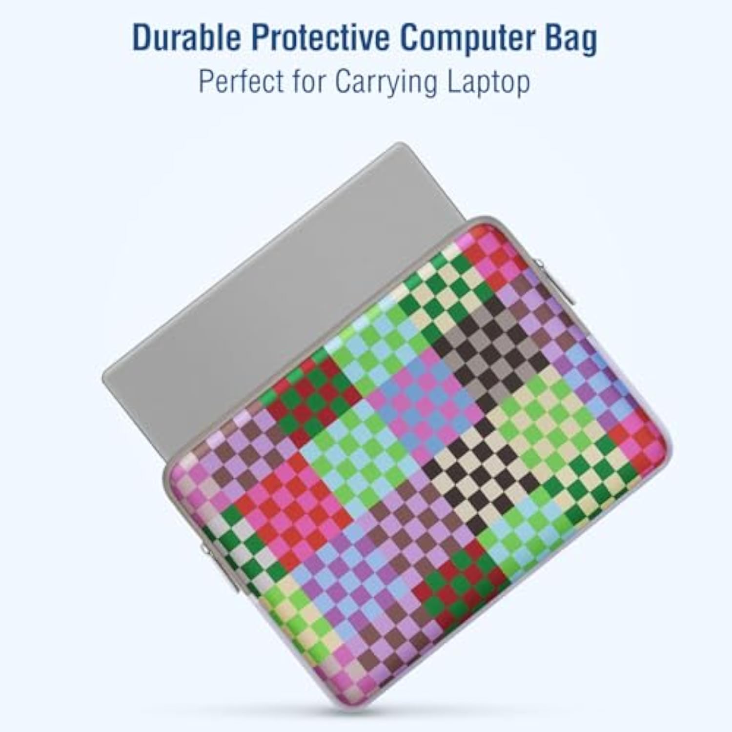 MOSISO Laptop Case 13.3 inch, 13-14 inch Laptop Sleeve Bag Compatible with MacBook Air/Pro 13/Pro 14, HP Dell Acer ASUS Lenovo Notebook, Neoprene Computer Bag with Small Case, Colorful Checkerboard