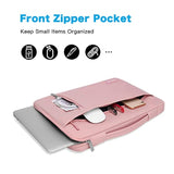 MOSISO 360 Protective Laptop Sleeve 16 inch, 15-15.6 inch Laptop Case, Compatible with MacBook Air 15 inch M4 M3 M2/Pro 16 inch M4 M3 M2 M1, HP Acer Notebook,Horizontal Bag with Belt&Right Pocket,Pink