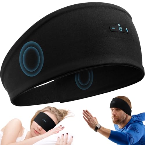 Sleep Headphones Bluetooth Headband For Side Sleeper, 17 Hours Playtime, Wireless Headband Headphones With Hd Stereo Speakers For Workout,Running,Yoga, Ideal Gifts For Men, Women, Teens, Black