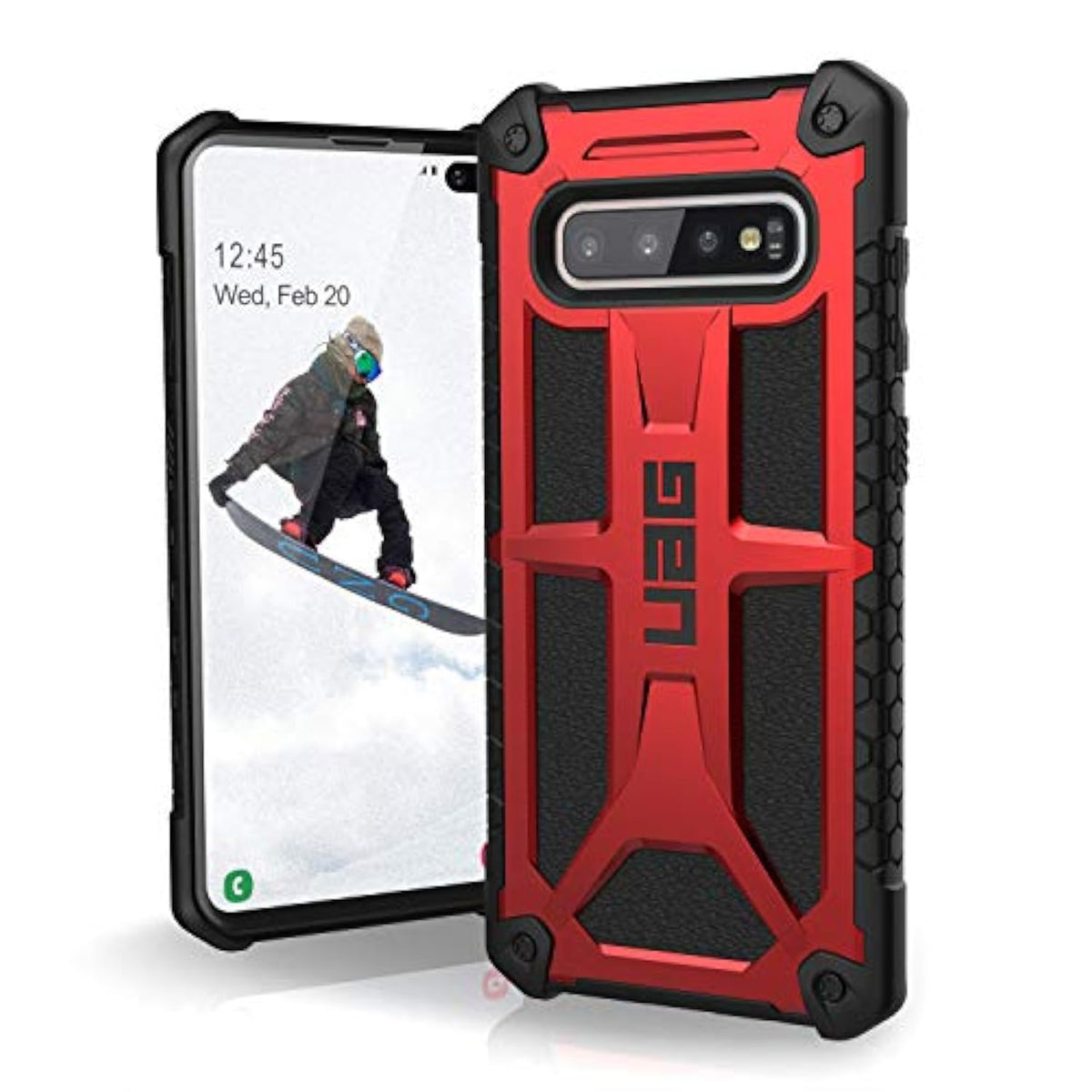 Uag Designed For Samsung Galaxy S10 Plus [6.4-Inch Screen] Monarch [Crimson] Military Drop Tested Phone Case