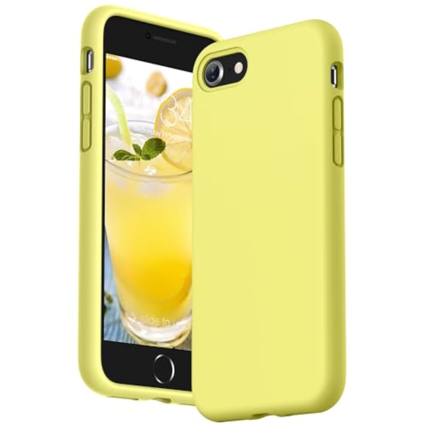 Designed For Iphone Se Case, Iphone 8 Case, Iphone 7 Case, Liquid Silicone Phone Case For Iphone Se 3Rd 2Nd Se 2022 Se 2020, Yellow