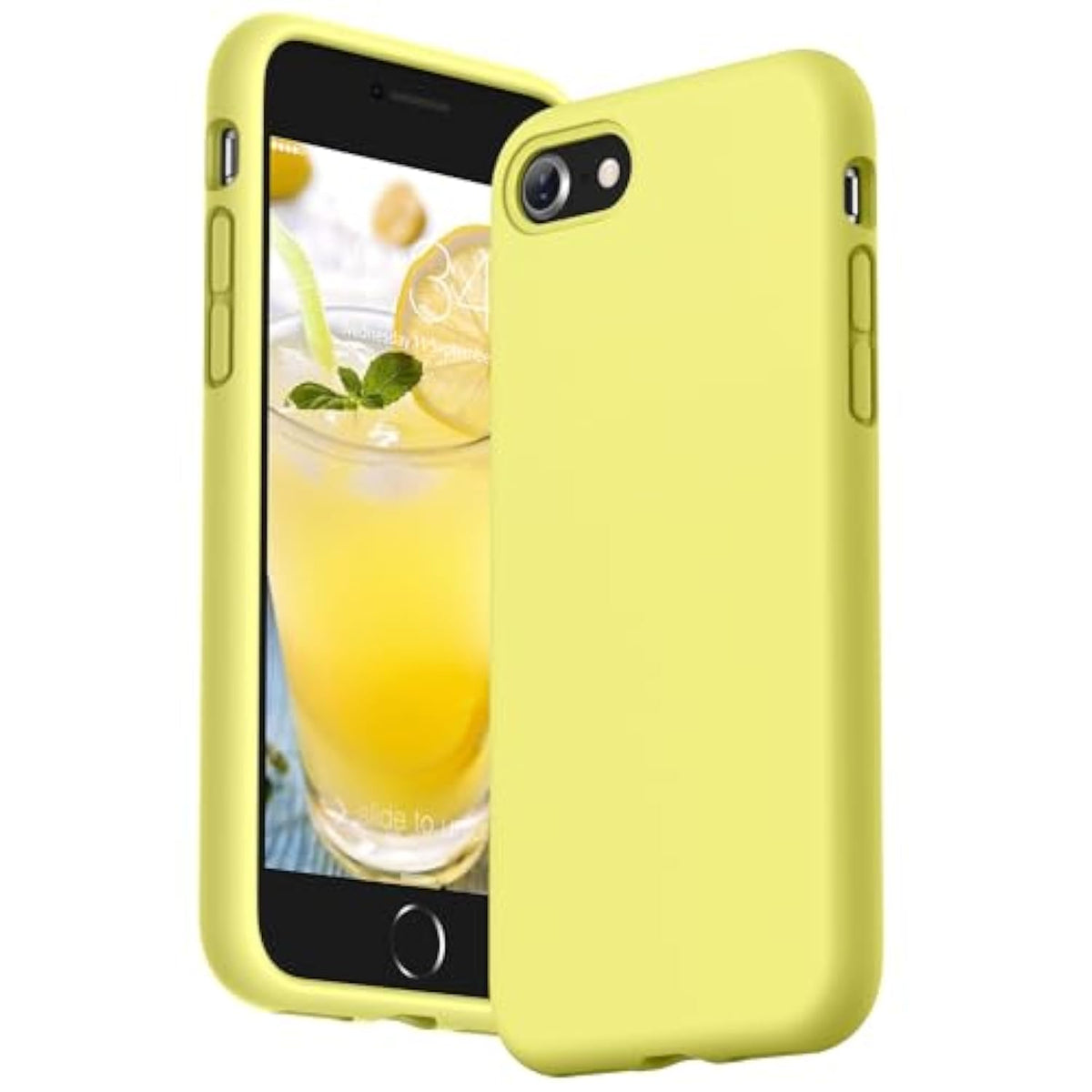 Designed For Iphone Se Case, Iphone 8 Case, Iphone 7 Case, Liquid Silicone Phone Case For Iphone Se 3Rd 2Nd Se 2022 Se 2020, Yellow