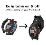 Watch Screen Protector (3+1Pack) Compatible For Amazfit Cheetah Round/Cheetah Pro, Tempered Glass Film Anti-Scratch High Definition Full Coverage And Soft Tpu Protective Case (Black)