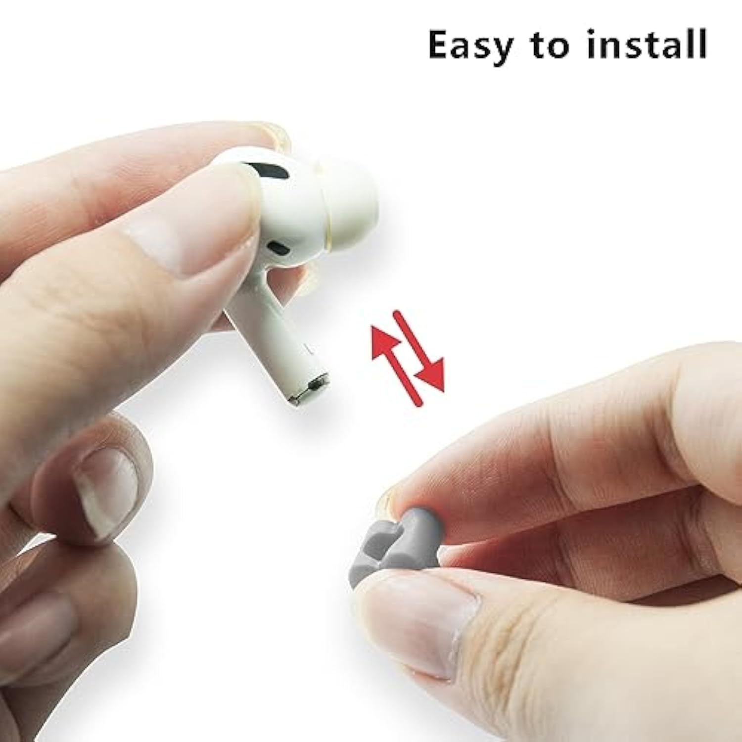 Magnetic Anti-Lost Straps For Airpods, 2 Pcs Soft Silicone Sports Lanyard Compatible With Airpods 4 And Pro,Pro2, Airpods 1/2, Bose Jbl Beats. (Grey)