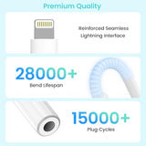 [ MFi Certified] 2 Pack Lightning to 3.5mm Headphone Jack Adapter for iPhone Aux Adapter Converter Dongle Audio Cable for  iPad/iPhone