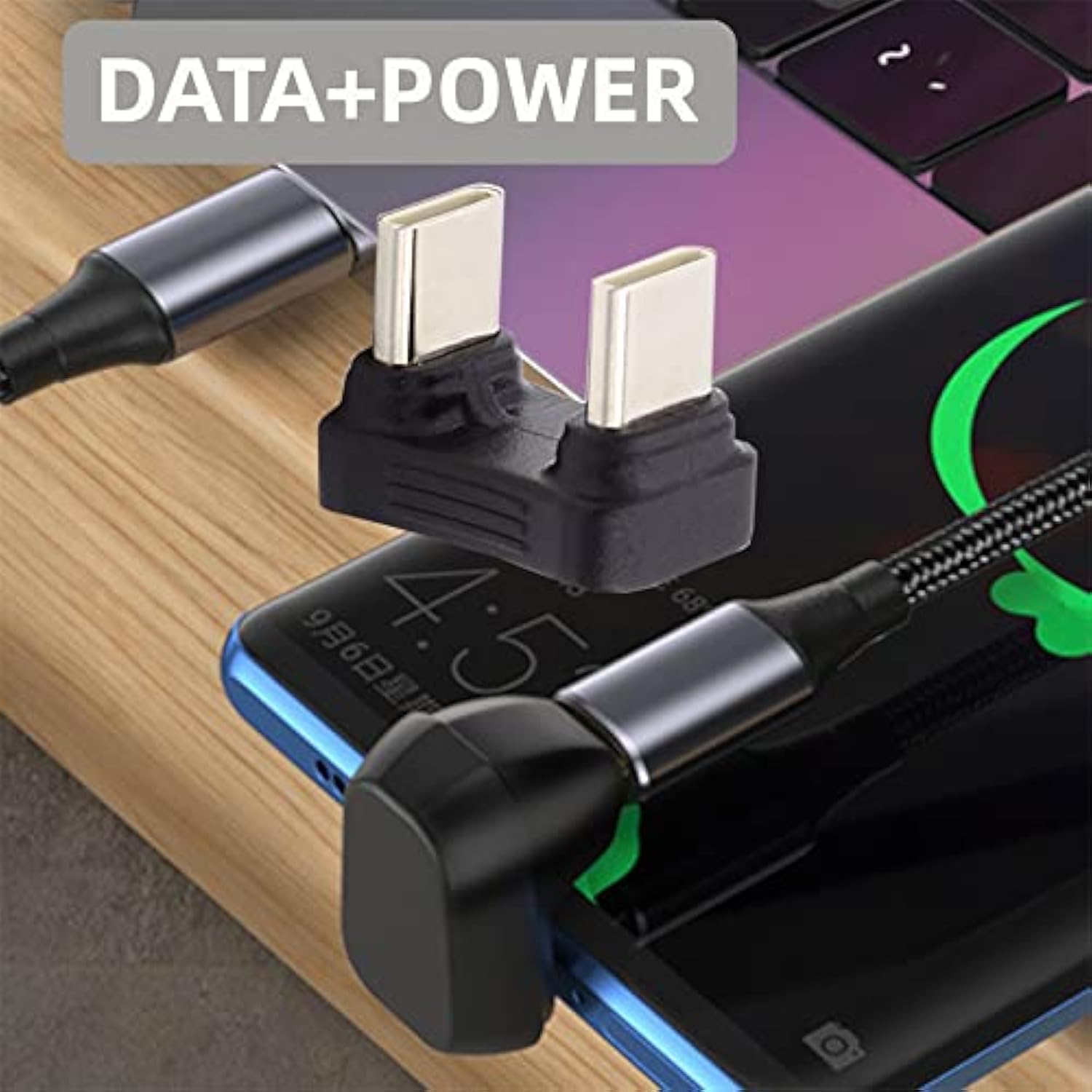 xiwai Opposite U Shape Back Angled 480Mbps USB-C Type C Male to Male Coupler E