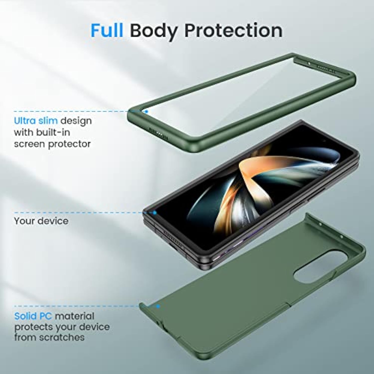 Ultra-Thin Anti-Scratches Shockproof Protective Case for Samsung Galaxy Z Fold 4