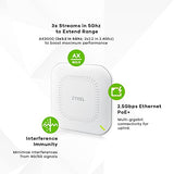 Wifi 6 Ax3000 Wireless Gigabit Access Point | Mesh, Seamless Roaming, & Mu-Mimo | Wpa3-Psk Security | Cloud, App Or Direct Management | Poe+ Or Ac Powered | Ac Adapter Included | Nwa50Ax Pro