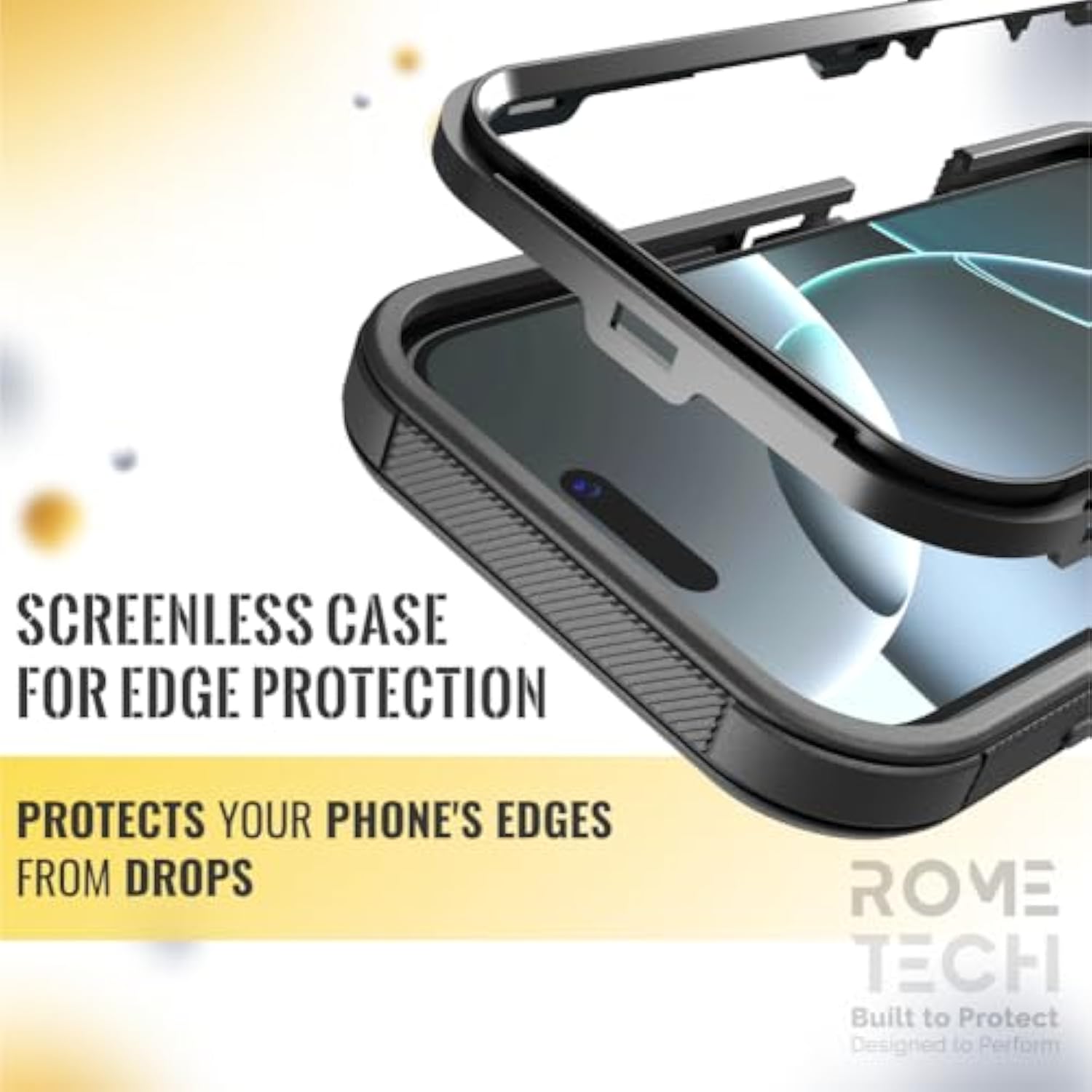 For Iphone 16 Pro Max Case With Belt Clip Holster, Screenless Protective Dual-Layer Shockproof Case For Iphone 16 Promax - Black