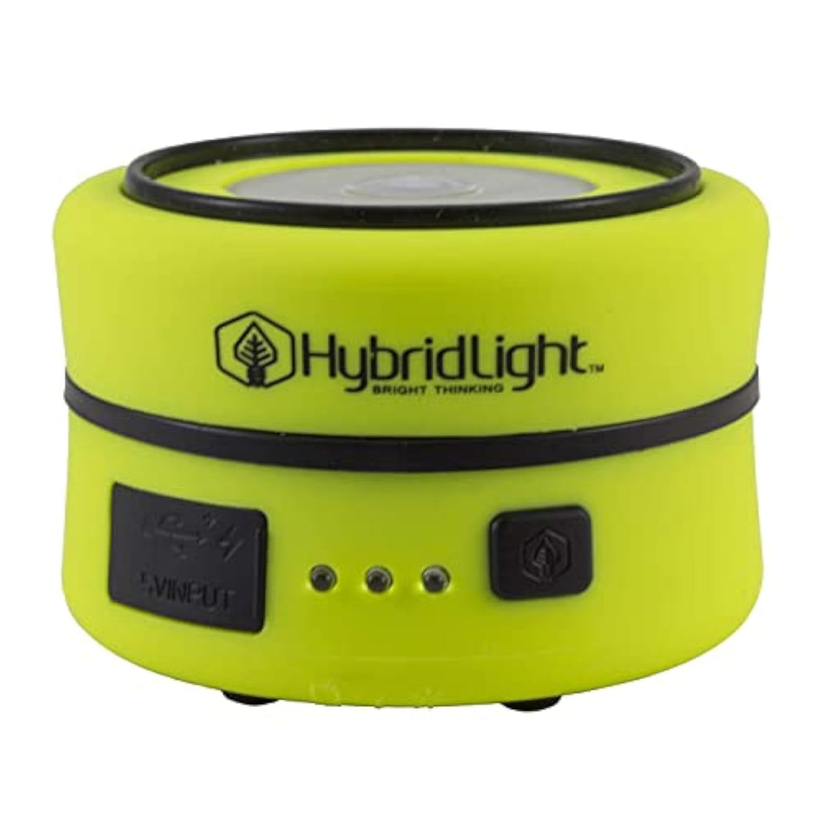 Solar Rechargeable Lantern/Cell Phone Charger. 150 Lm. Built In Solar Panel, Hi-Vis Yellow