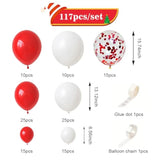 Red White Balloon Arch Garland Kit - Matte Red White Balloons Red Confetti Balloons For Wedding Birthday Graduation Christmas Valentines Mother'S Day Anniversary Party Decorations