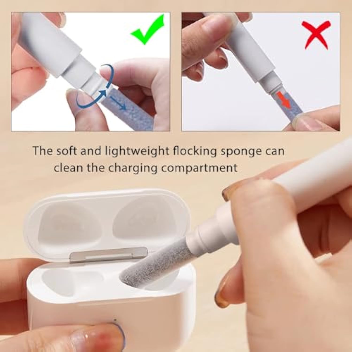 AirPods & Earbuds Cleaning Kit Multi-Tool with Brush White