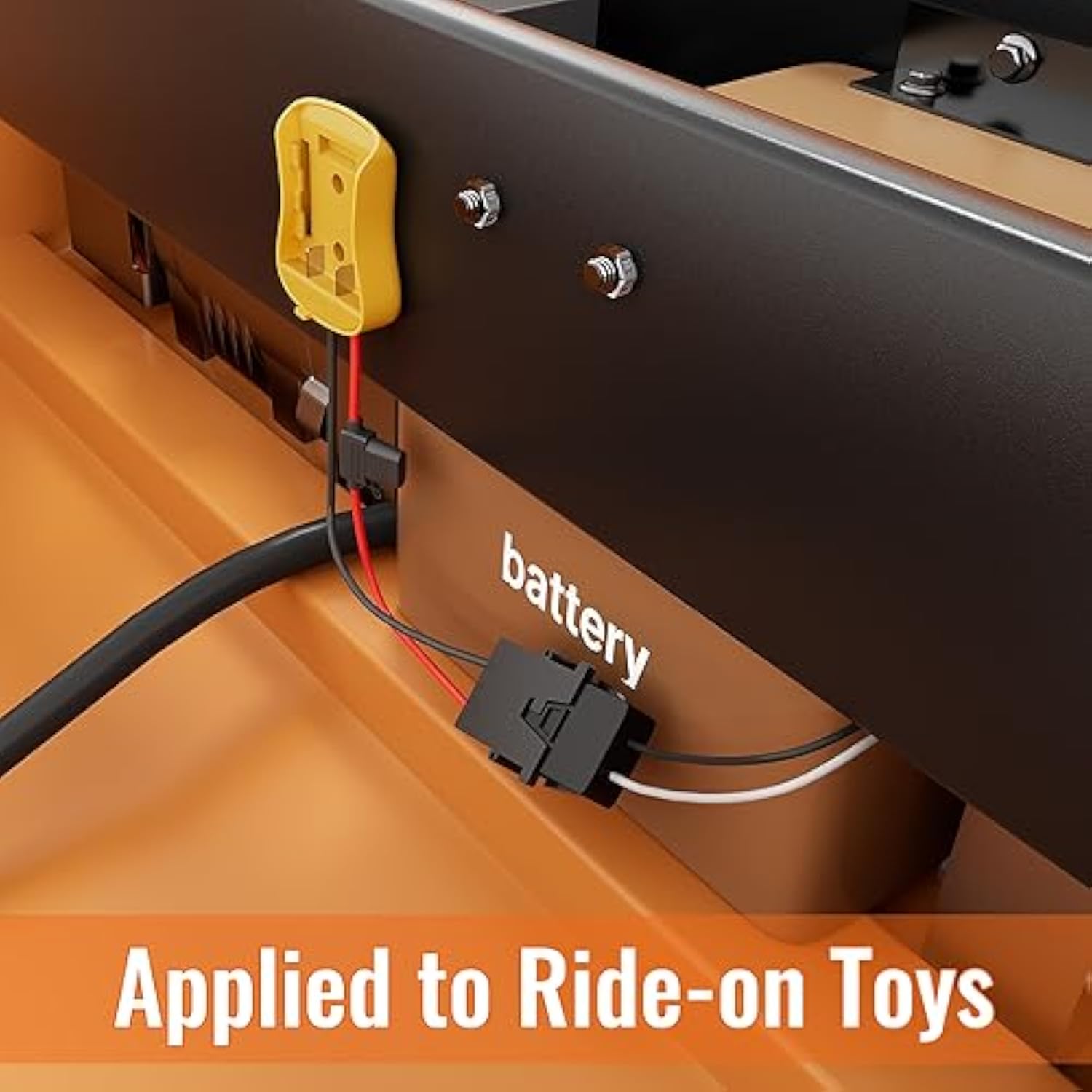 20V Battery Adapter For Dewalt Power Wheel Adapter With Wire Harness Connector 12 Awg Wire Compatible With Fisher-Price 12 Volt Power Wheels