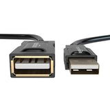 2-Pack Usb-A 2.0 Extension Cable, For Printer, Mouse Or Keyboard, Male To Female, 480Mbps Transfer Speed, 3.3 Foot, Black