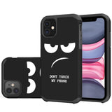 For Iphone 11 Case, Cute [Don'T Touch My Phone] Shockproof Dual Layer Heavy Duty Protective Silicone Plastic Cover For Girls Women Boys Men Phone Case (Iphone 11 6.1-Inch)