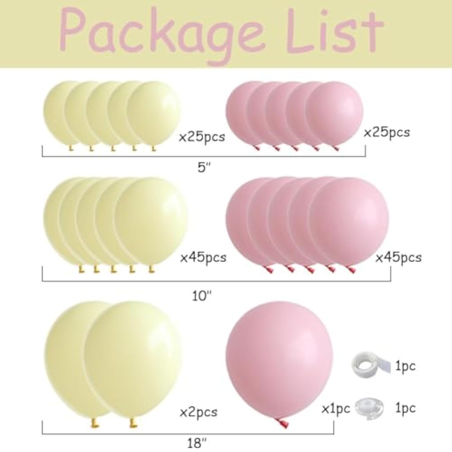 Pastel Pink Yellow Balloon Garland Arch Kit 143Pcs Macaron Pink And Yellow Balloon Arch Kit For Honey Bear Baby Shower Princess Birthday Wedding Party Decorations