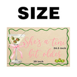 A Tini Bit Older Backdrop Green Pink Banner Espresso Martini Party Decor